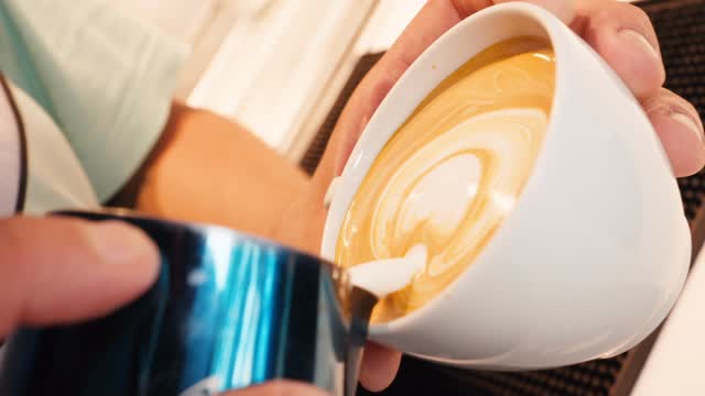 Warm coffee close-up